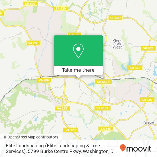 Mapa de Elite Landscaping (Elite Landscaping & Tree Services), 5799 Burke Centre Pkwy