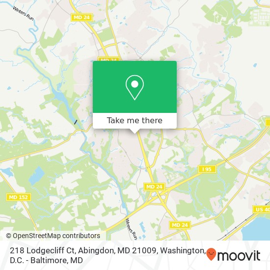 218 Lodgecliff Ct, Abingdon, MD 21009 map