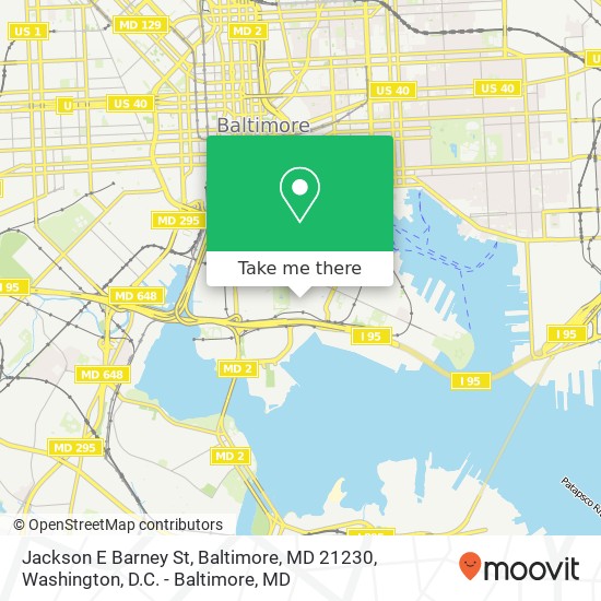 Jackson E Barney St, Baltimore, MD 21230 map