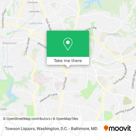 Mapa de Towson Liquors