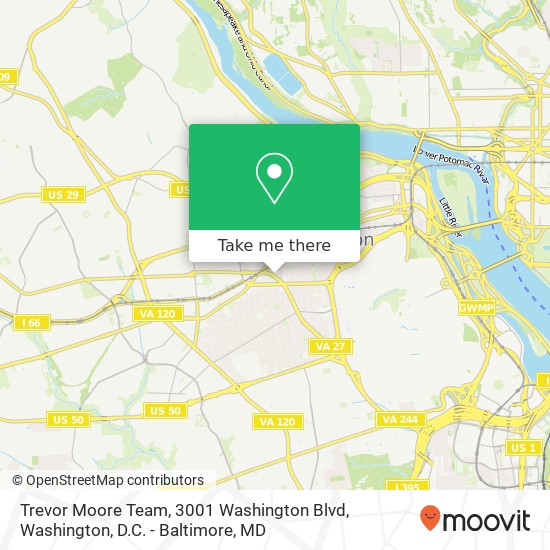 Mapa de Trevor Moore Team, 3001 Washington Blvd