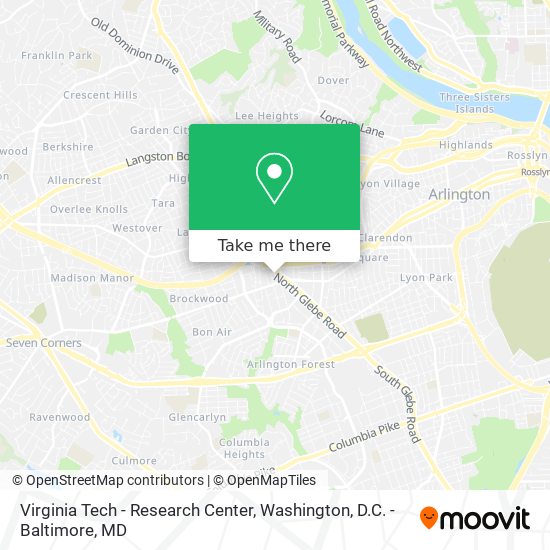 Mapa de Virginia Tech - Research Center