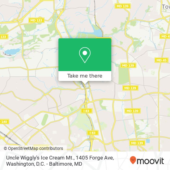 Mapa de Uncle Wiggly's Ice Cream Mt., 1405 Forge Ave