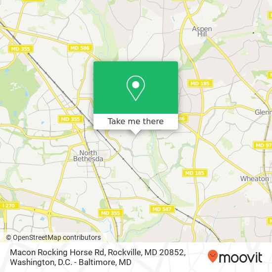 Mapa de Macon Rocking Horse Rd, Rockville, MD 20852