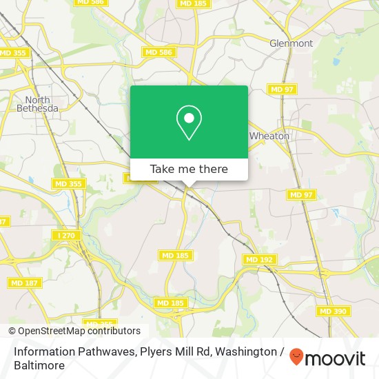 Mapa de Information Pathwaves, Plyers Mill Rd