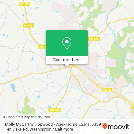 Mapa de Molly McCarthy Hopwood - Apex Home Loans, 6339 Ten Oaks Rd