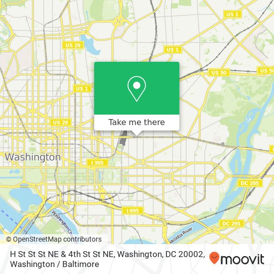 H St St St NE & 4th St St NE, Washington, DC 20002 map