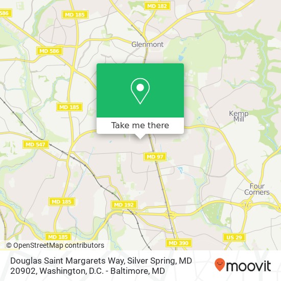 Mapa de Douglas Saint Margarets Way, Silver Spring, MD 20902