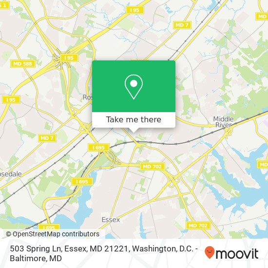 503 Spring Ln, Essex, MD 21221 map