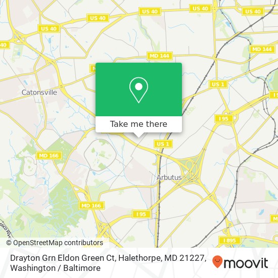 Mapa de Drayton Grn Eldon Green Ct, Halethorpe, MD 21227