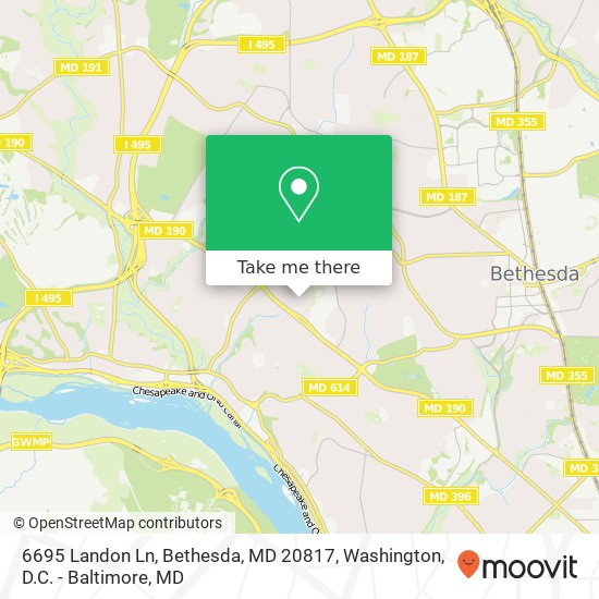 6695 Landon Ln, Bethesda, MD 20817 map