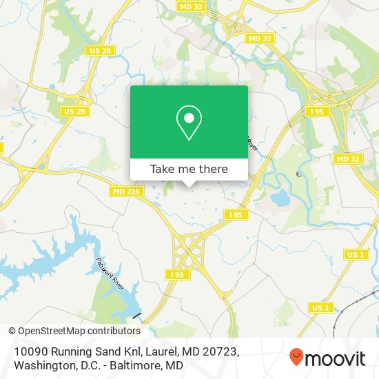 10090 Running Sand Knl, Laurel, MD 20723 map