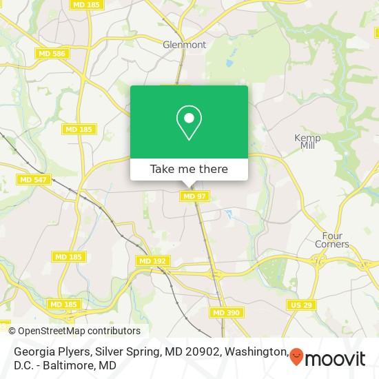 Mapa de Georgia Plyers, Silver Spring, MD 20902