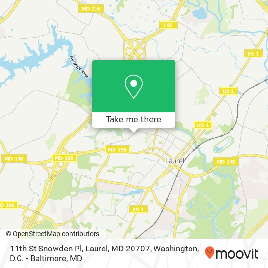 11th St Snowden Pl, Laurel, MD 20707 map