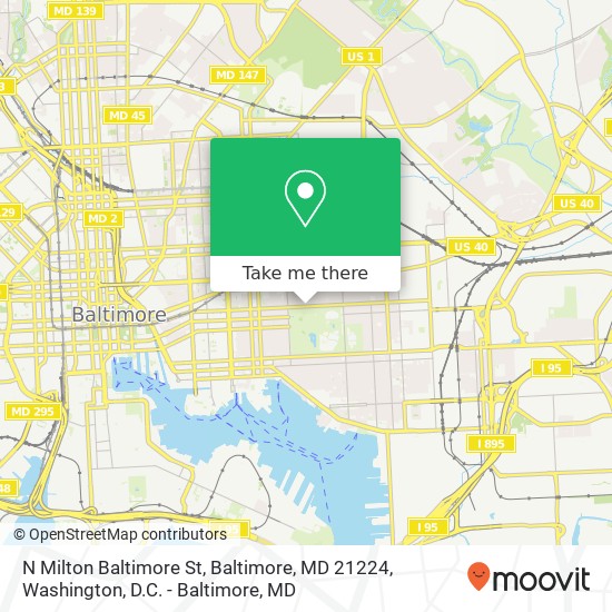Mapa de N Milton Baltimore St, Baltimore, MD 21224