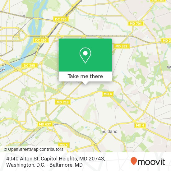 Mapa de 4040 Alton St, Capitol Heights, MD 20743