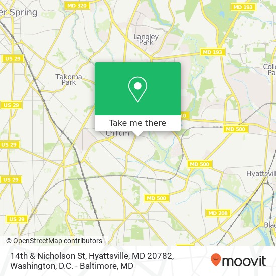 14th & Nicholson St, Hyattsville, MD 20782 map