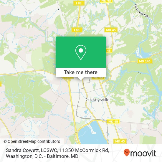 Sandra Cowett, LCSWC, 11350 McCormick Rd map