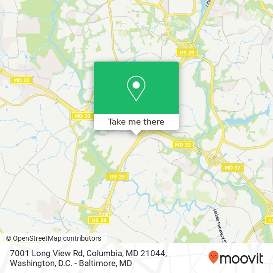 Mapa de 7001 Long View Rd, Columbia, MD 21044