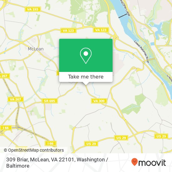 309 Briar, McLean, VA 22101 map