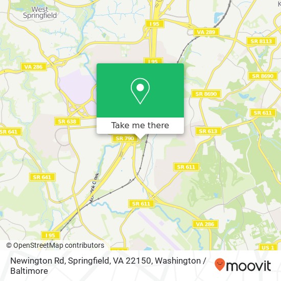 Newington Rd, Springfield, VA 22150 map