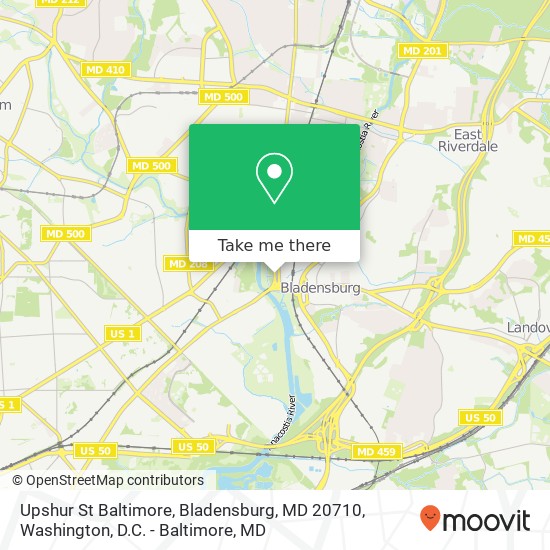 Upshur St Baltimore, Bladensburg, MD 20710 map