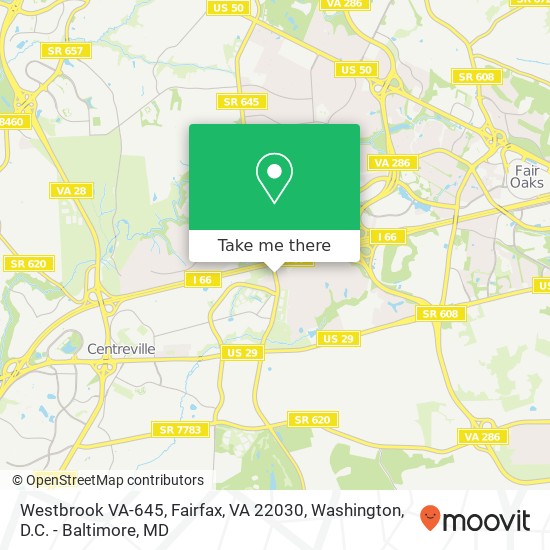 Westbrook VA-645, Fairfax, VA 22030 map