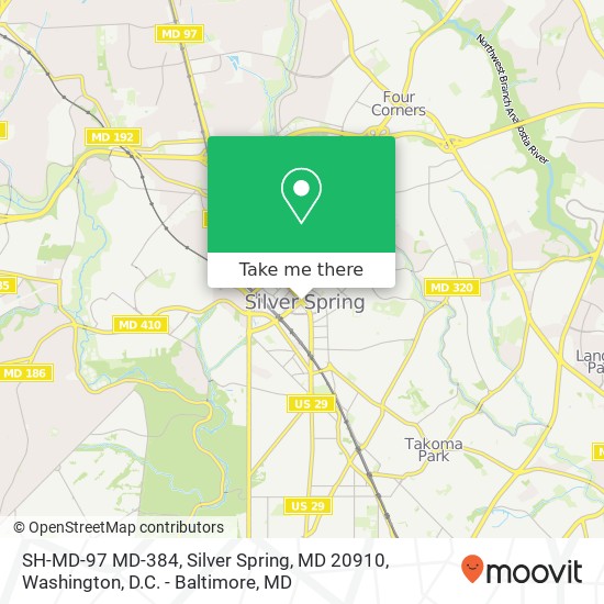 Mapa de SH-MD-97 MD-384, Silver Spring, MD 20910