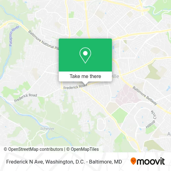 Frederick N Ave map