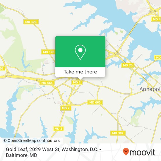 Mapa de Gold Leaf, 2029 West St