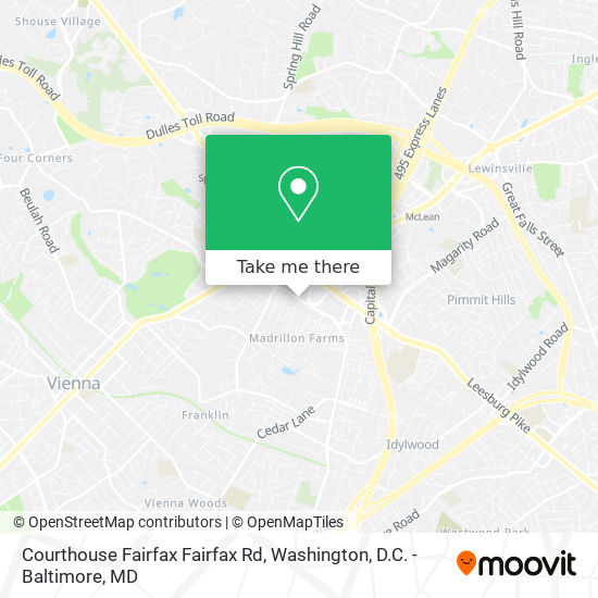 Mapa de Courthouse Fairfax Fairfax Rd