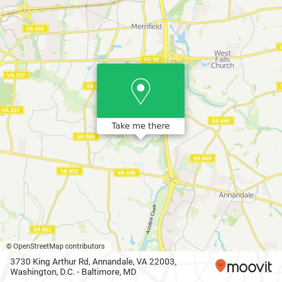 3730 King Arthur Rd, Annandale, VA 22003 map