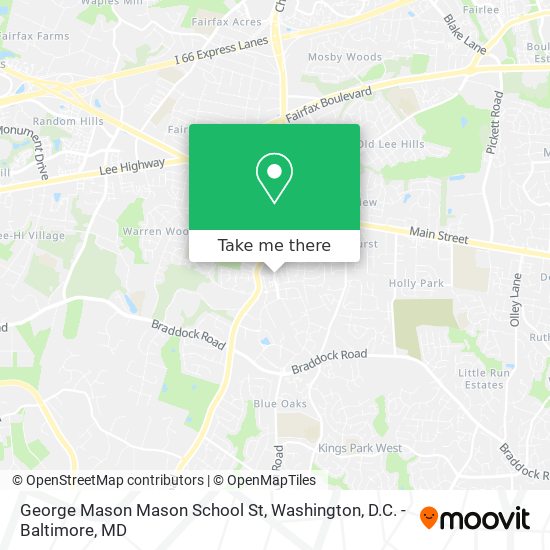 Mapa de George Mason Mason School St