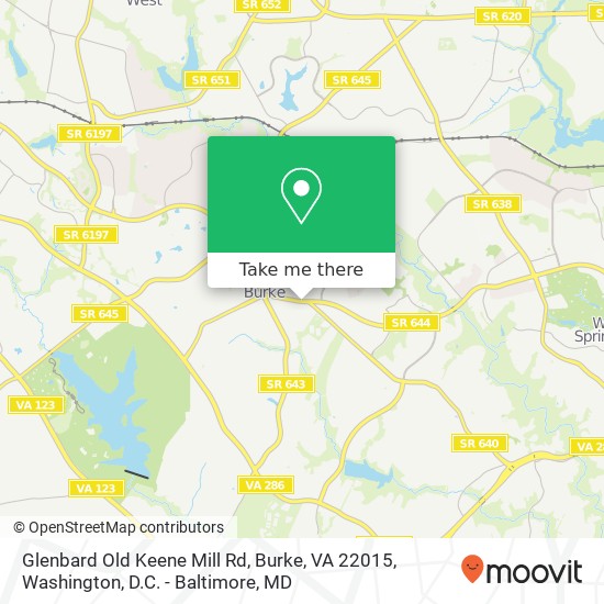 Glenbard Old Keene Mill Rd, Burke, VA 22015 map