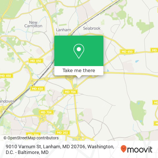 Mapa de 9010 Varnum St, Lanham, MD 20706