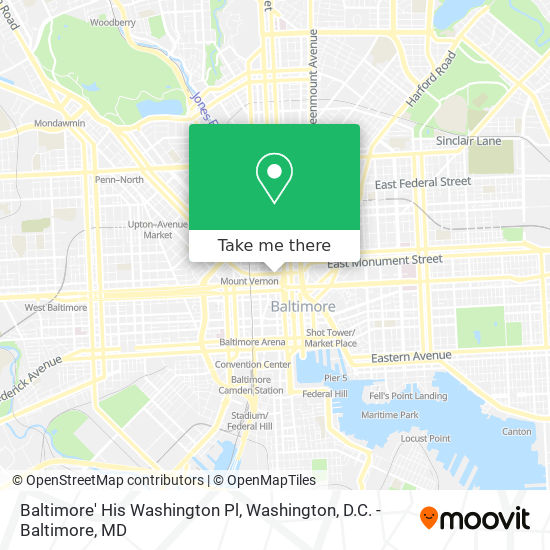 Baltimore' His Washington Pl map