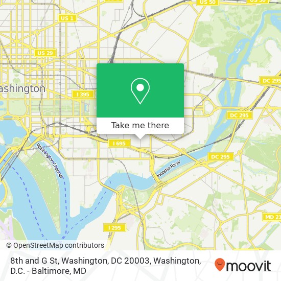 Mapa de 8th and G St, Washington, DC 20003