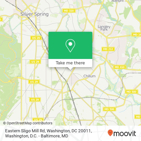 Eastern Sligo Mill Rd, Washington, DC 20011 map