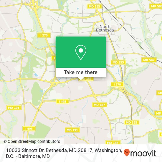 10033 Sinnott Dr, Bethesda, MD 20817 map