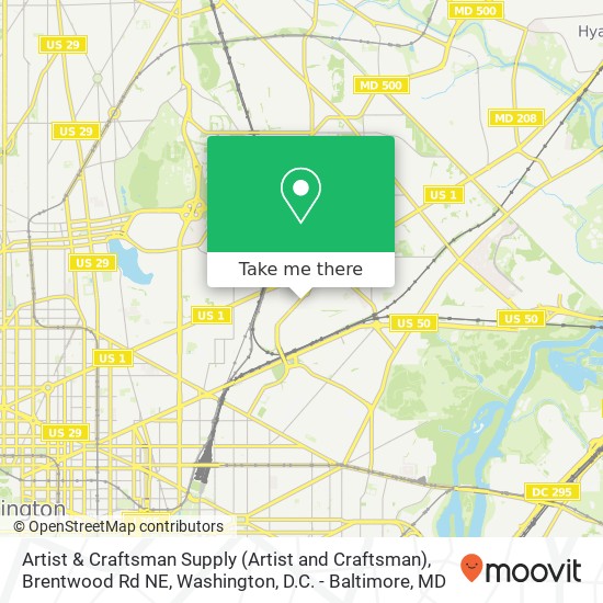 Mapa de Artist & Craftsman Supply (Artist and Craftsman), Brentwood Rd NE