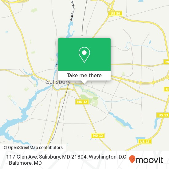 117 Glen Ave, Salisbury, MD 21804 map