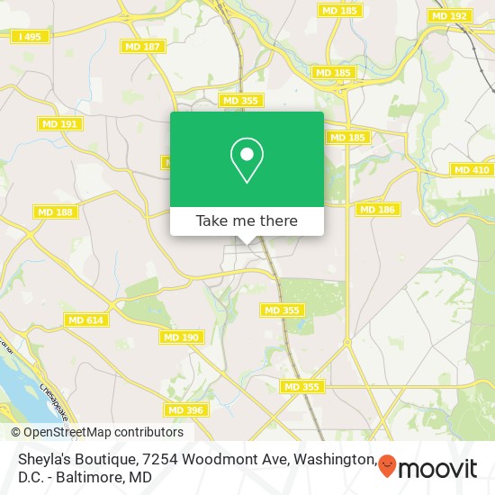 Sheyla's Boutique, 7254 Woodmont Ave map