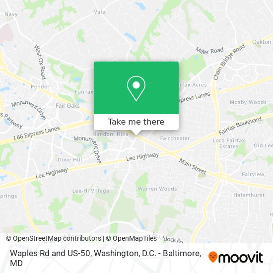 Mapa de Waples Rd and US-50