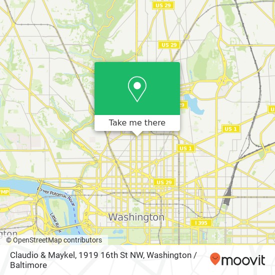 Claudio & Maykel, 1919 16th St NW map