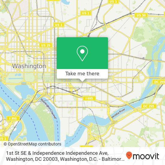 1st St SE & Independence Independence Ave, Washington, DC 20003 map