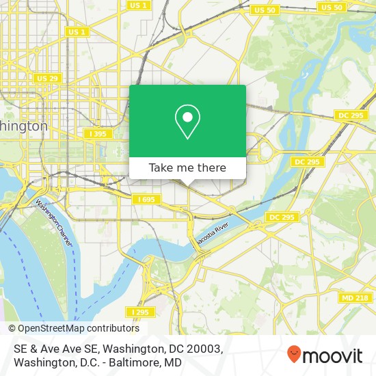 SE & Ave Ave SE, Washington, DC 20003 map