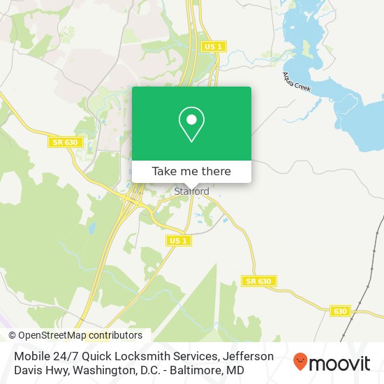 Mobile 24 / 7 Quick Locksmith Services, Jefferson Davis Hwy map