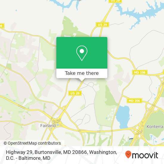 Highway 29, Burtonsville, MD 20866 map