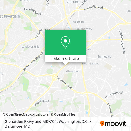 Glenarden Pkwy and MD-704 map