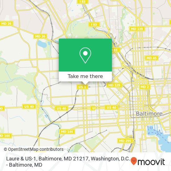 Mapa de Laure & US-1, Baltimore, MD 21217